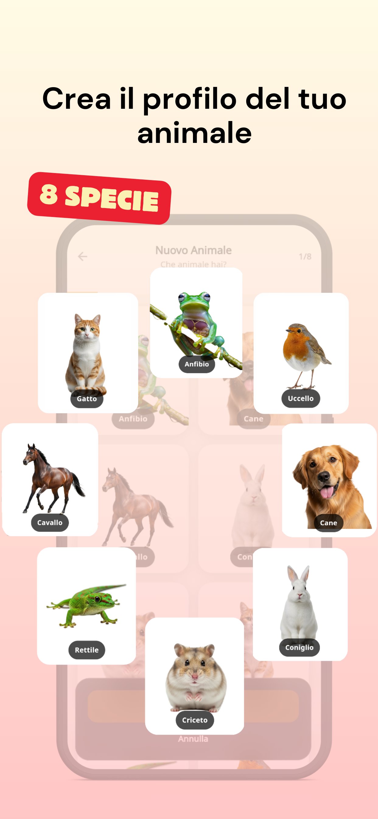 Crea il profilo del tuo animale